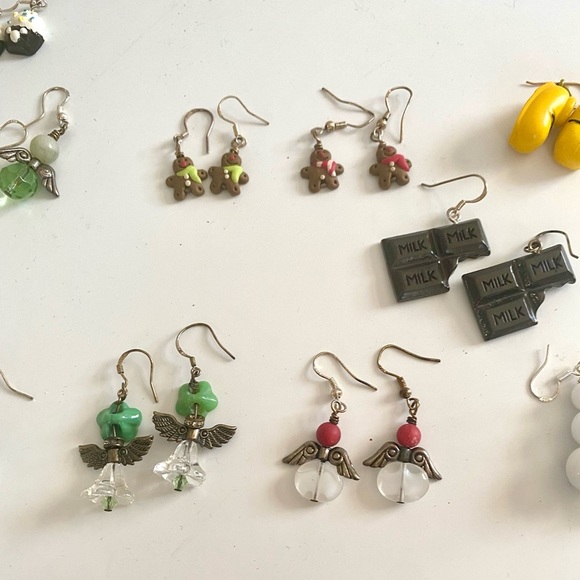 Hand Made sterling silver Earrings, Christmas, Snowmen,Donuts, Cupcakes and more - Picture 5 of 16